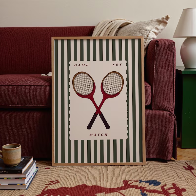 Badminton Poster - Stampa artistica da parete con racchetta