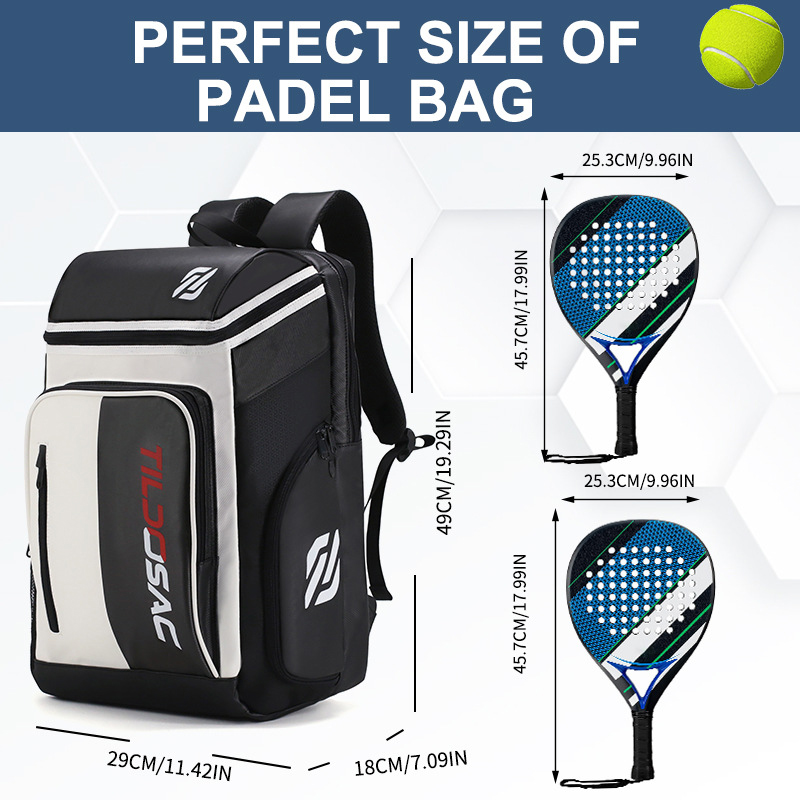 Backpack Racket Bag - Zaino Unisex per Racchette da Padel
