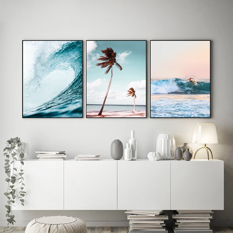 Paesaggio marino Tramonto Tela - Badminton Poster recensione e prezzo
