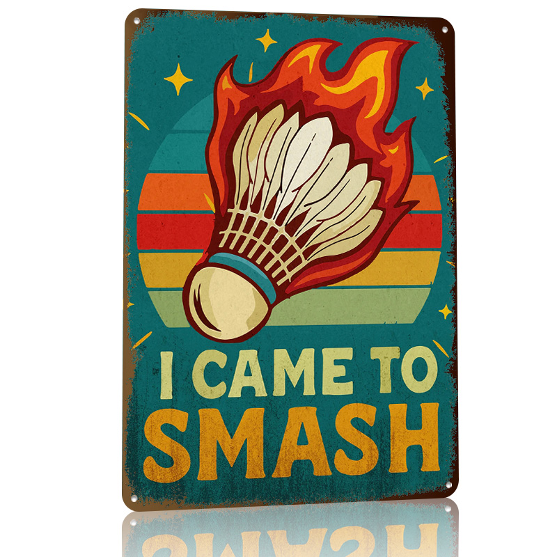 Poster in Metallo 3D Vintage c - Badminton Poster recensione e prezzo