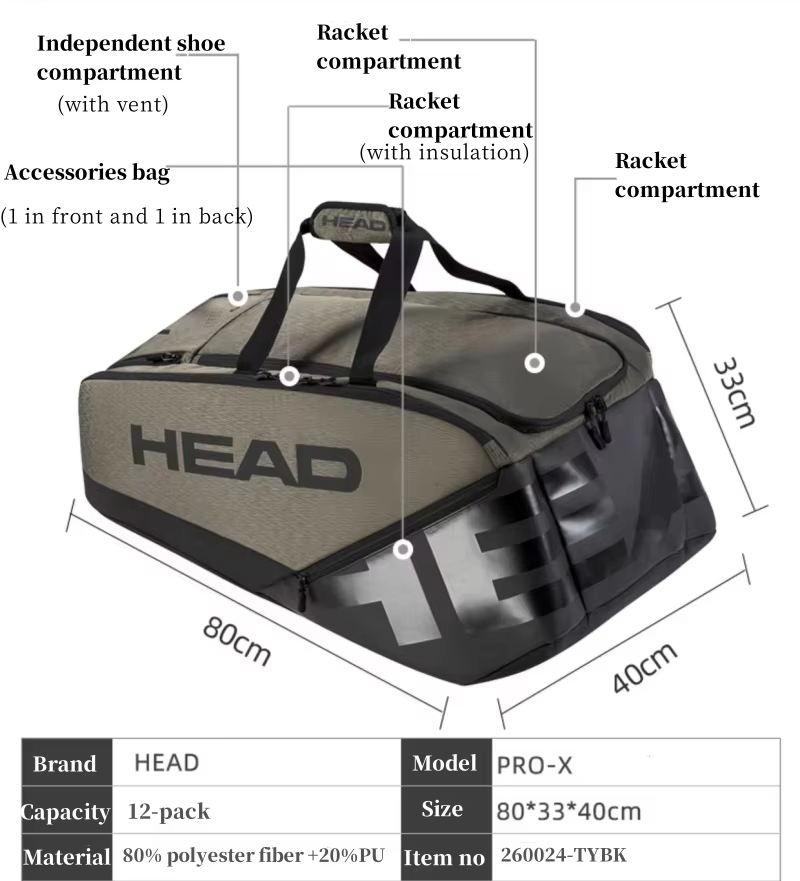 Borsa per Racchette da Tennis  - Backpack Racket Bag recensione e prezzo